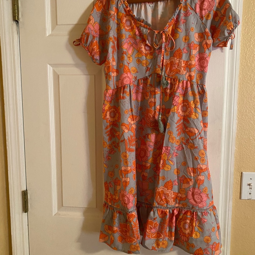 Orange retro dress